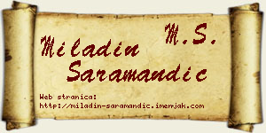 Miladin Saramandić vizit kartica